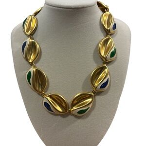Gold and Multicolor Statement Necklace